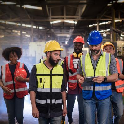 Workers attending training. New European Bauhaus Academy