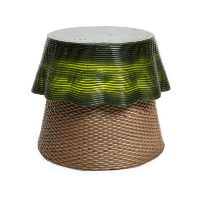 Barbara light stool made from almond shells