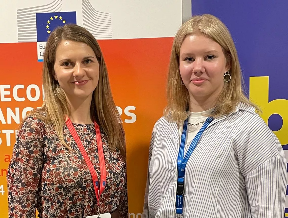 Elisa meets with Katrin Jõgi the Bioeconomy youth ambassador and Sustainability Manager at fibenol