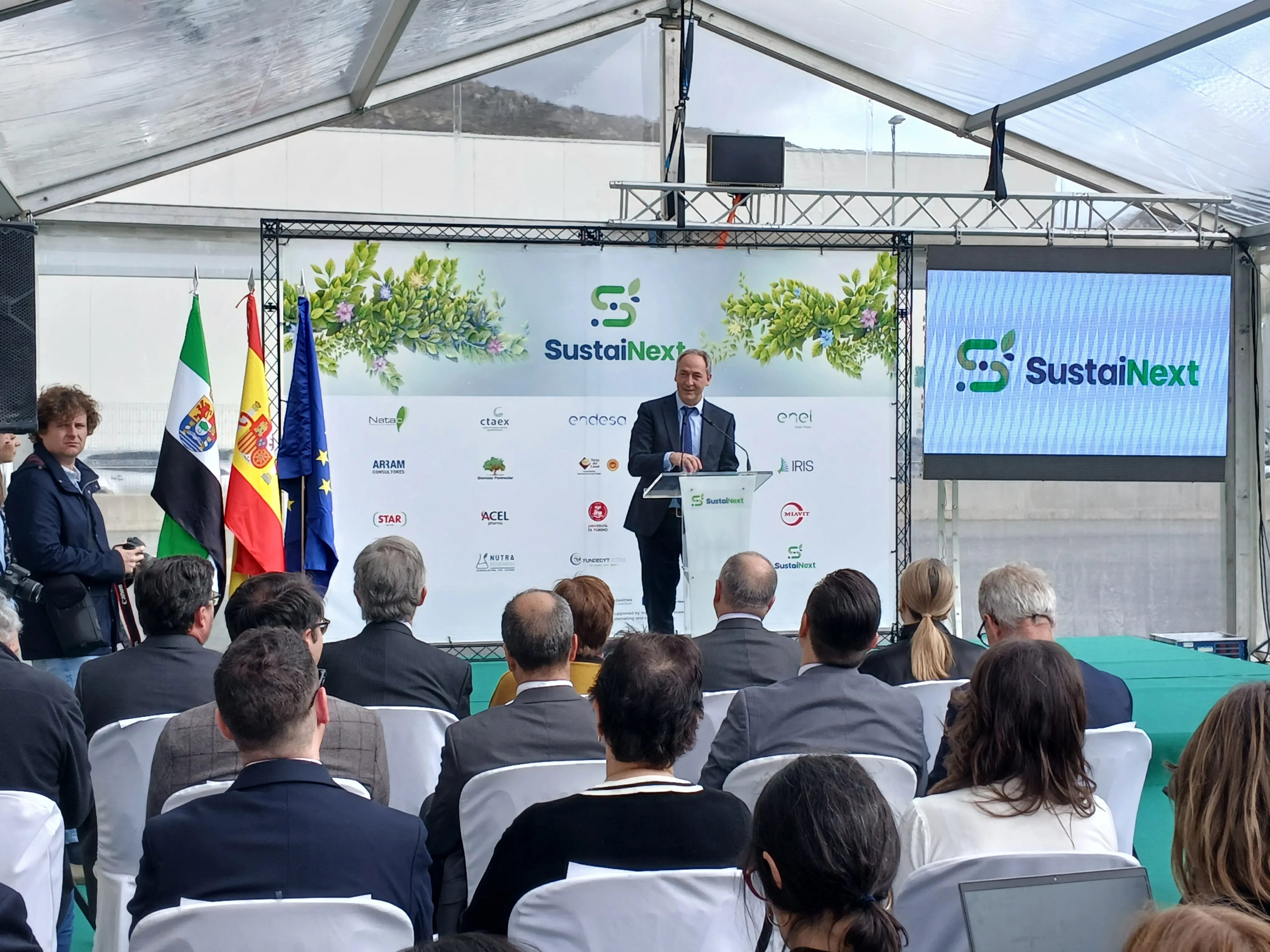 CBE JU-funded SUSTAINEXT project's groundbreaking event in Hervás, Spain.