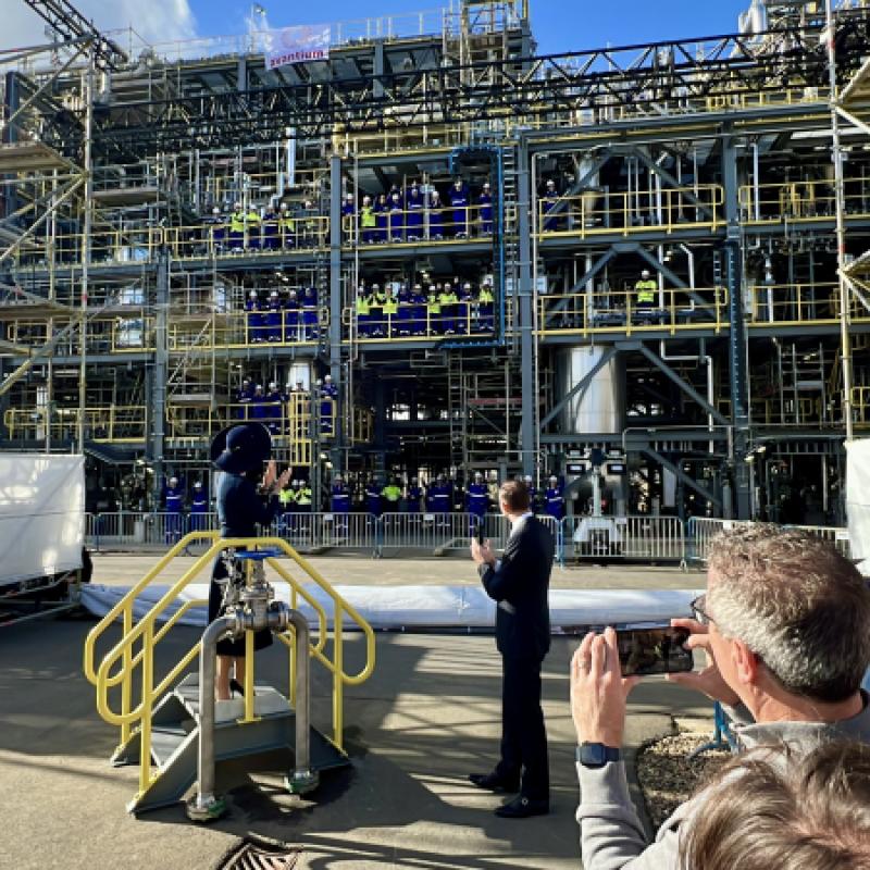 Official opening moment of the CBE JU-funded PEFerence biorefinery